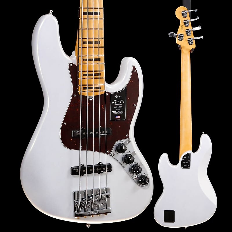 

Басс гитара Fender American Ultra Jazz Bass V, Maple Fb, Arctic Pearl