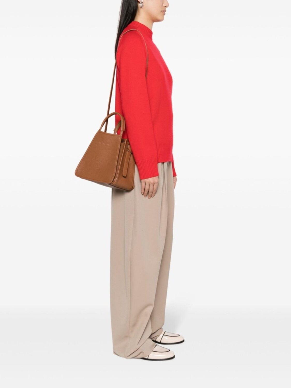 

Маленькая сумка-тоут Le Foulonné Longchamp, коричневый