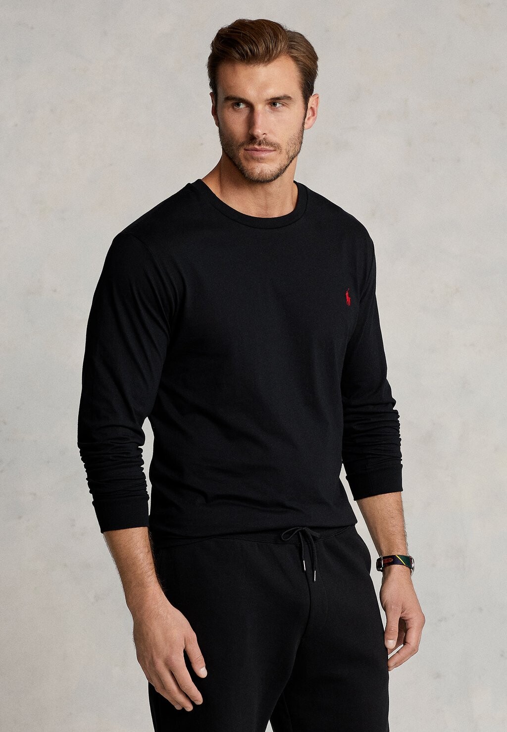 

Футболка с длинным рукавом LONG SLEEVE Polo Ralph Lauren Big & Tall, черная