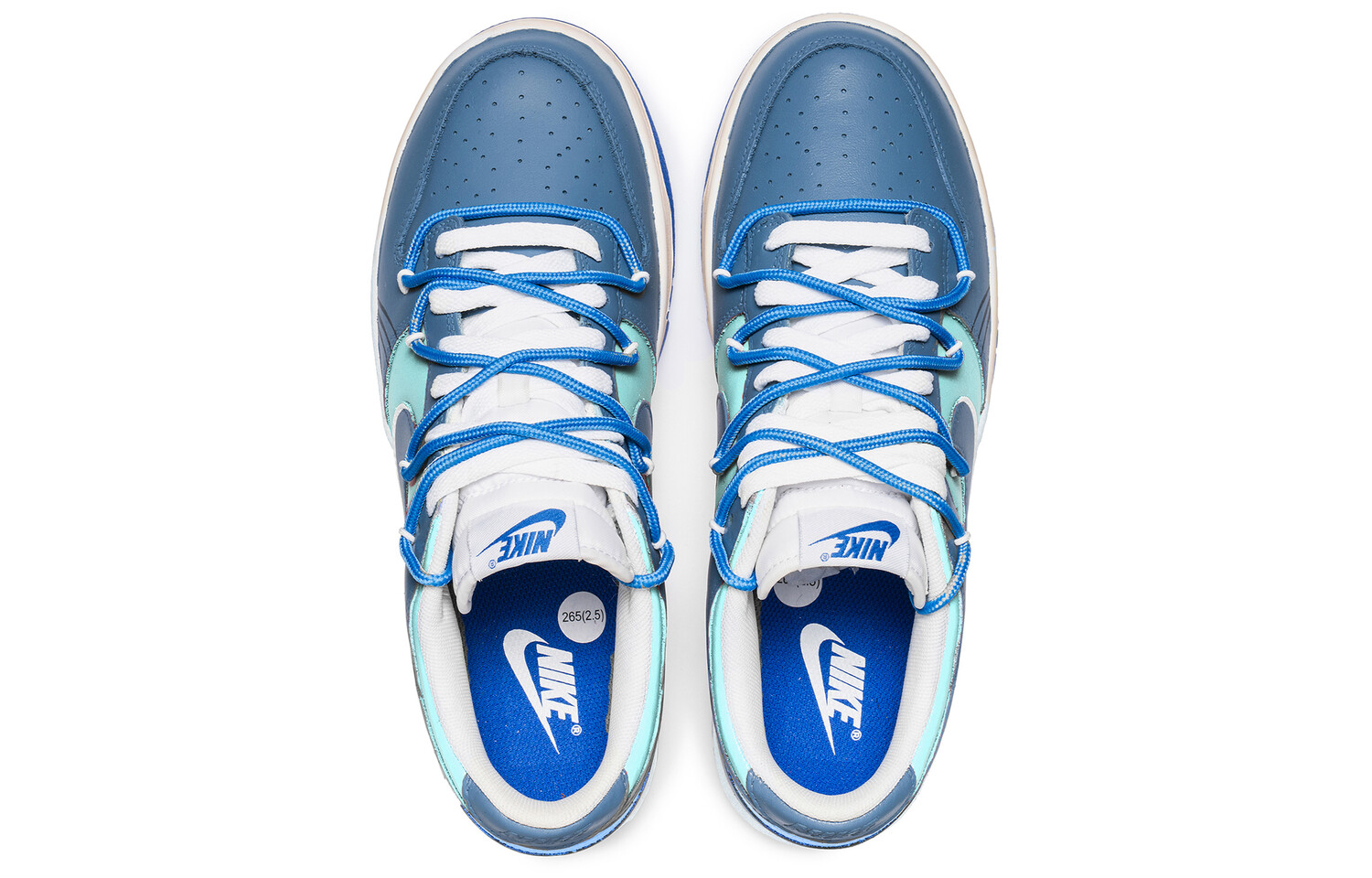 

Кроссовки Nike Dunk Skateboarding Shoes Men Low-top White/green, синий