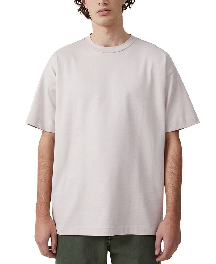 

Мужская однотонная футболка с коротким рукавом Box Fit COTTON ON, розовый