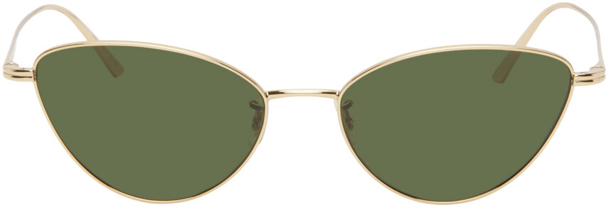 

Золотые солнцезащитные очки Oliver Peoples Edition 1998C Khaite
