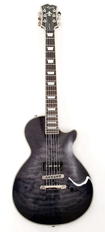 

Электрогитара Agile AL-3100MCC Multi-Radius Black Quilt Guitar with Binding and P90 Pickup