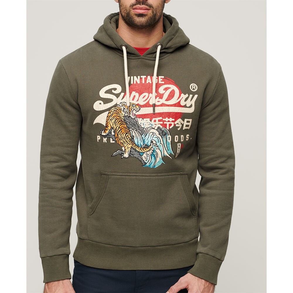 

Худи Superdry Tokyo Vl, зеленый