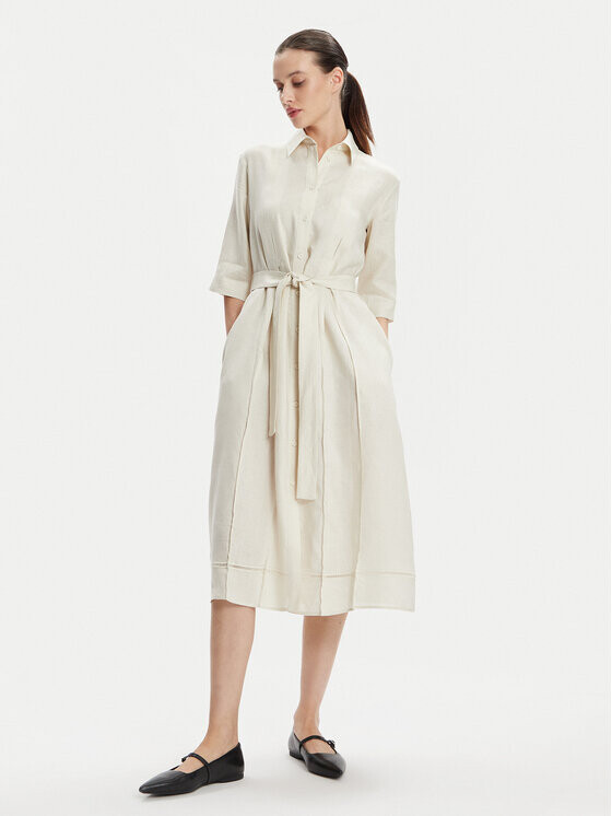 

Платье-рубашка стандартного кроя Max Mara Leisure, экрю