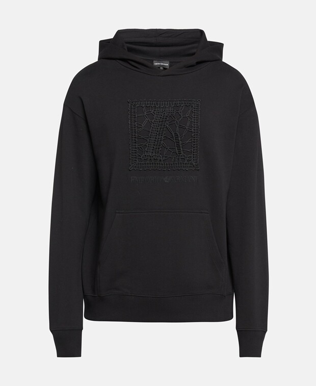 

Худи с капюшоном Emporio Armani, черный