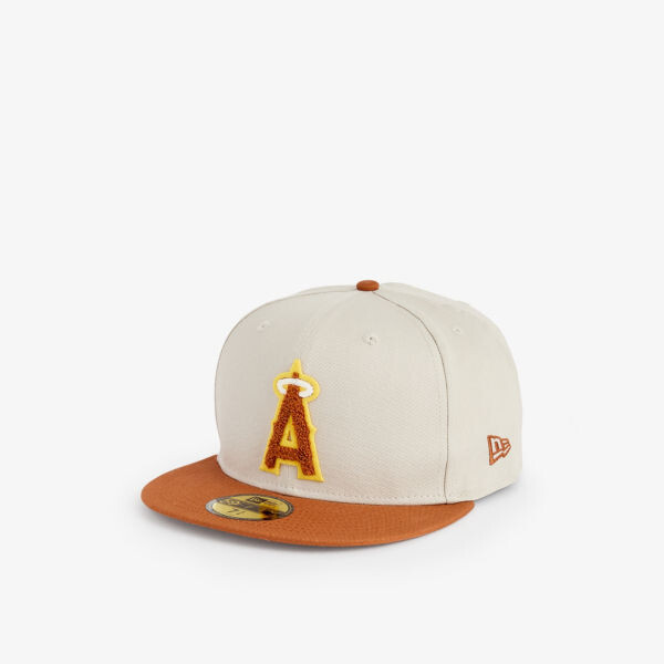 

59fifty кепка из хлопкового твила с фирменной вышивкой los angeles angels New Era, бежевый