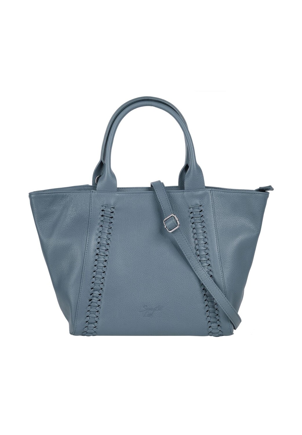 

Шопер, натуральная кожа, сделано в Италии Samantha Look, синий
