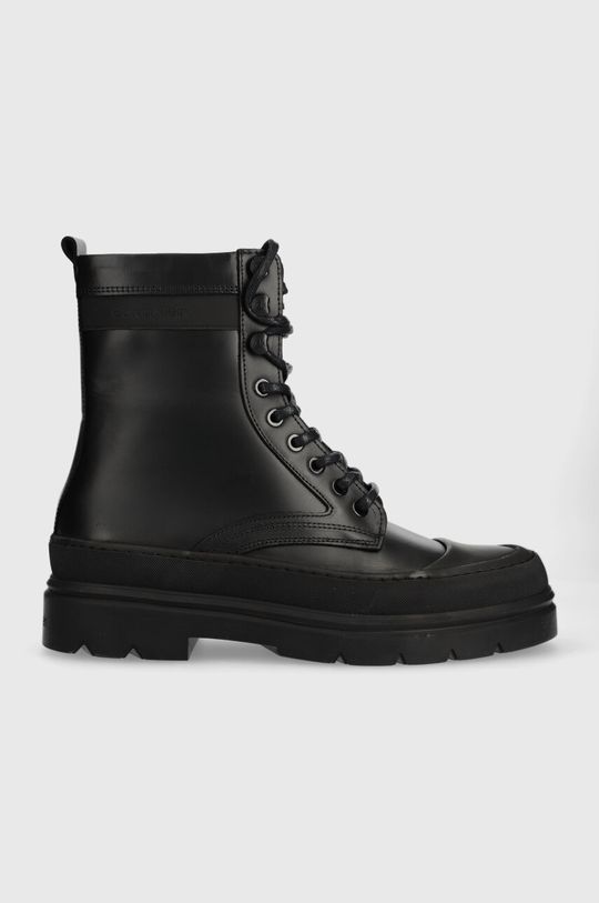 Кожаные туфли LACE UP BOOT HIGH Calvin Klein, черный цена и фото