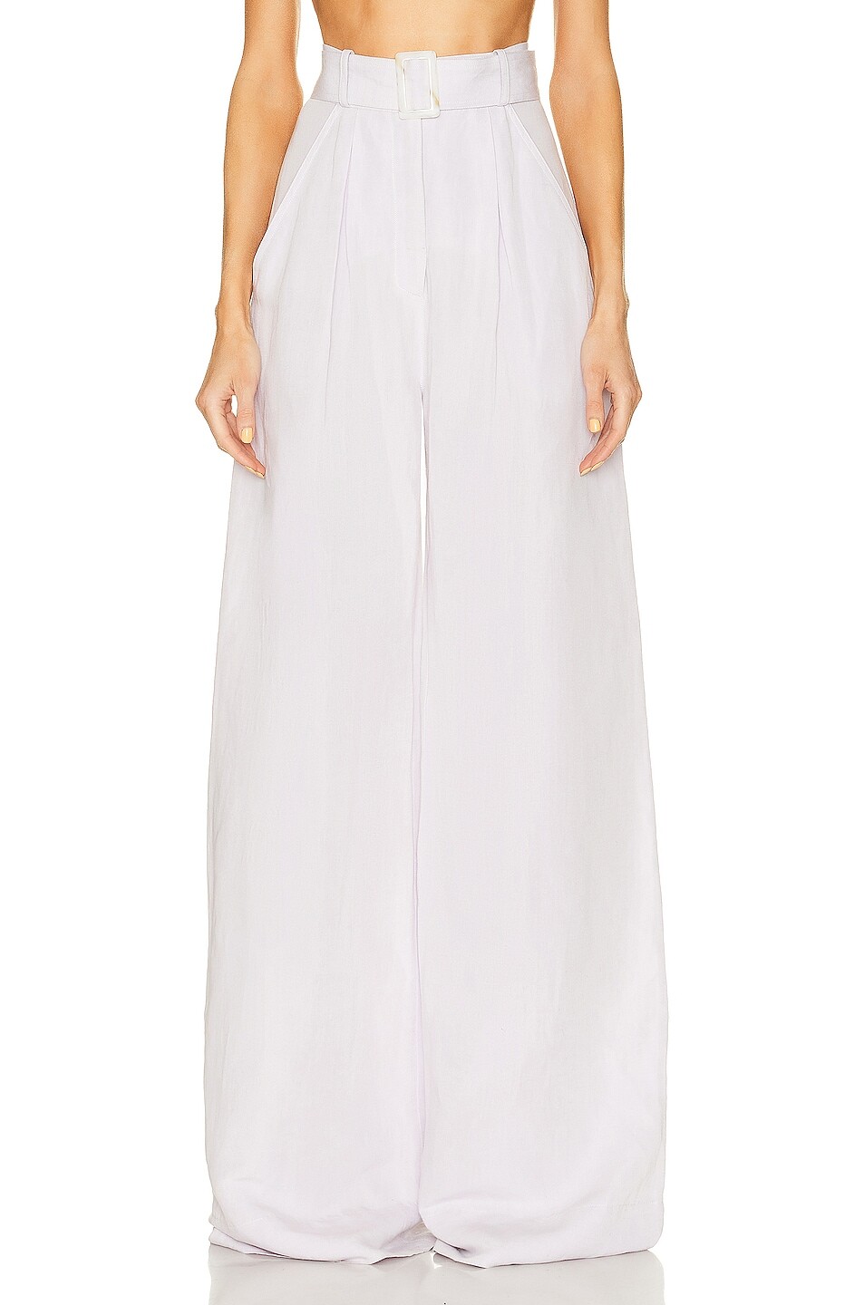 

Брюки Matthew Bruch Wide Leg Pleated, цвет Lavender Viscose Linen