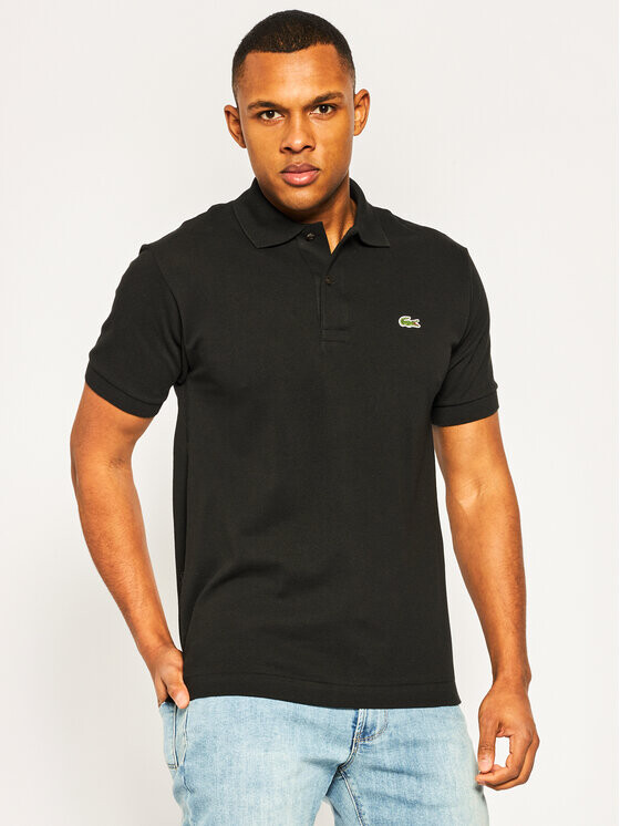 

Рубашка-поло классического кроя Lacoste, черный