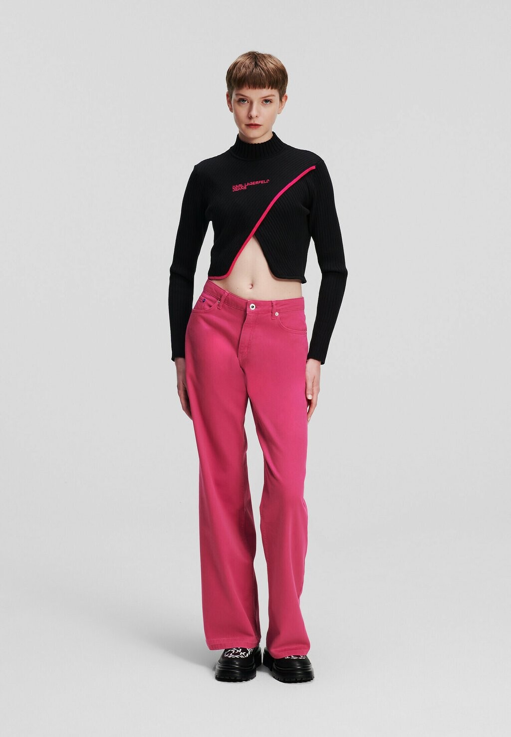 

Джинсы прямого кроя MID RISE Karl Lagerfeld, розовый