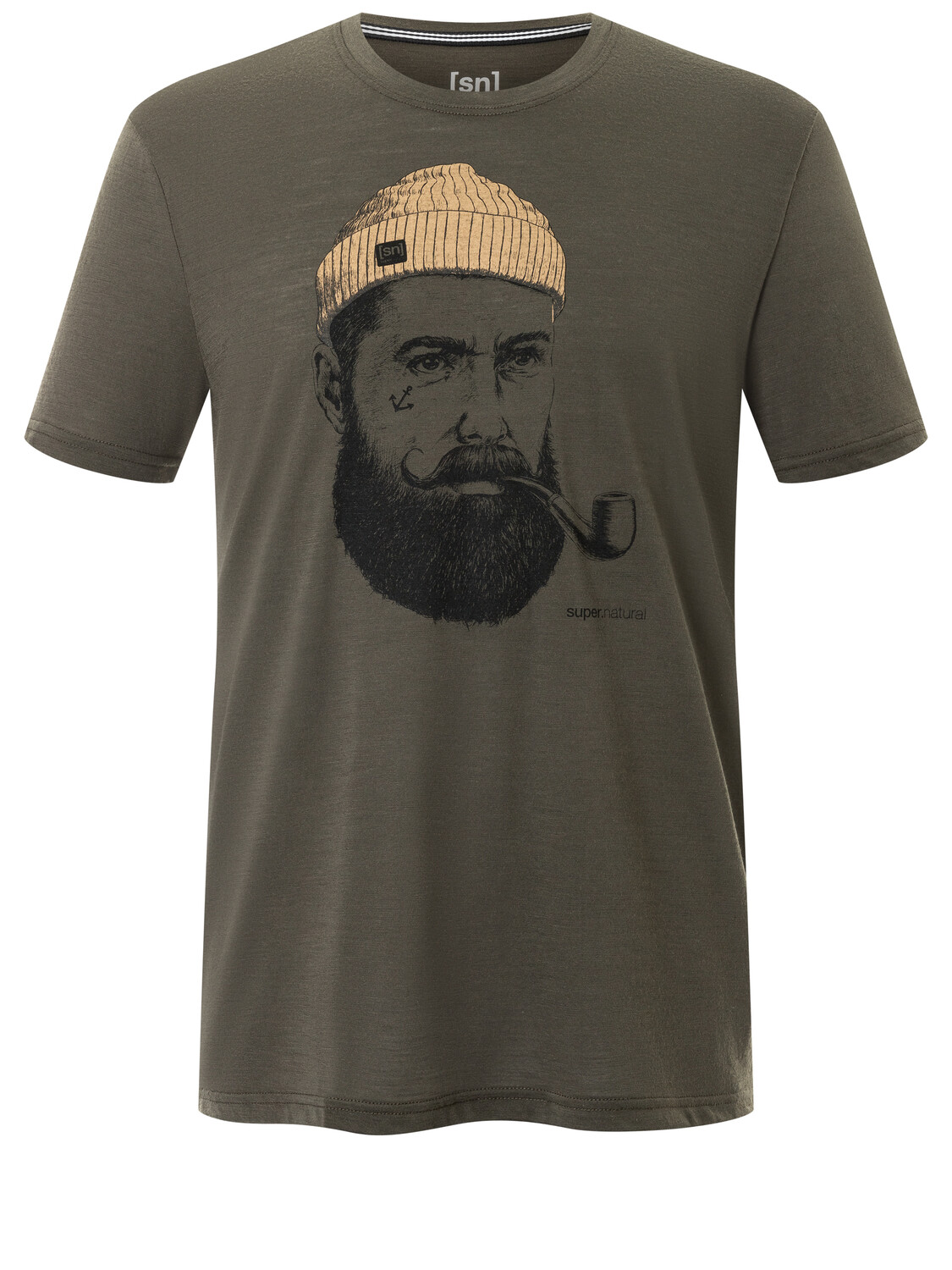 

Рубашка super.natural für Herren, kurzam aus Merino, зеленый
