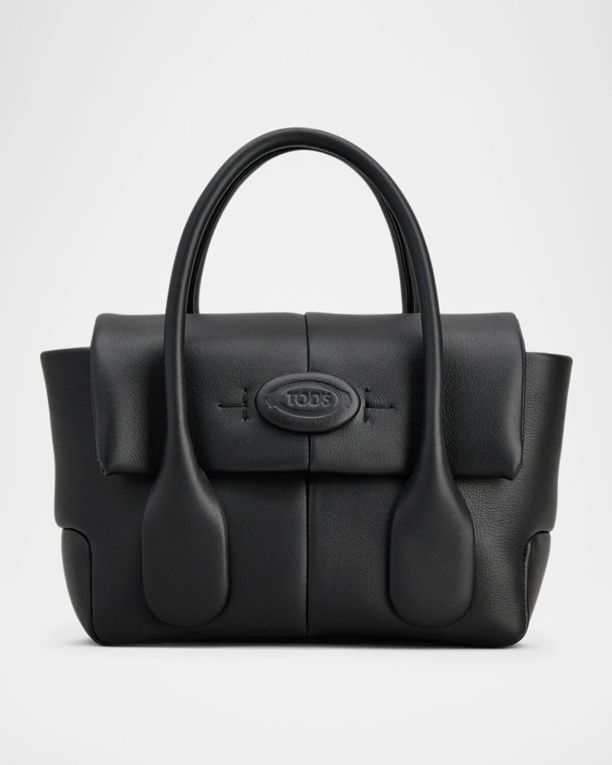 

Кожаная сумка Mini с клапаном и верхней ручкой Tod'S, цвет Nero