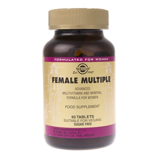 Solgar, Витамины и минералы для женщин, Female Multiple, 60 таблеток. витамины naturesplus для мужчин и женщин 60 таблеток