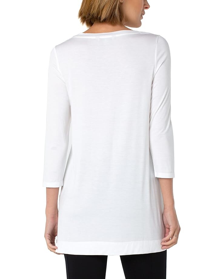 

Топ Liverpool Los Angeles V-Neck 3/4 Sleeve Top, цвет Snow