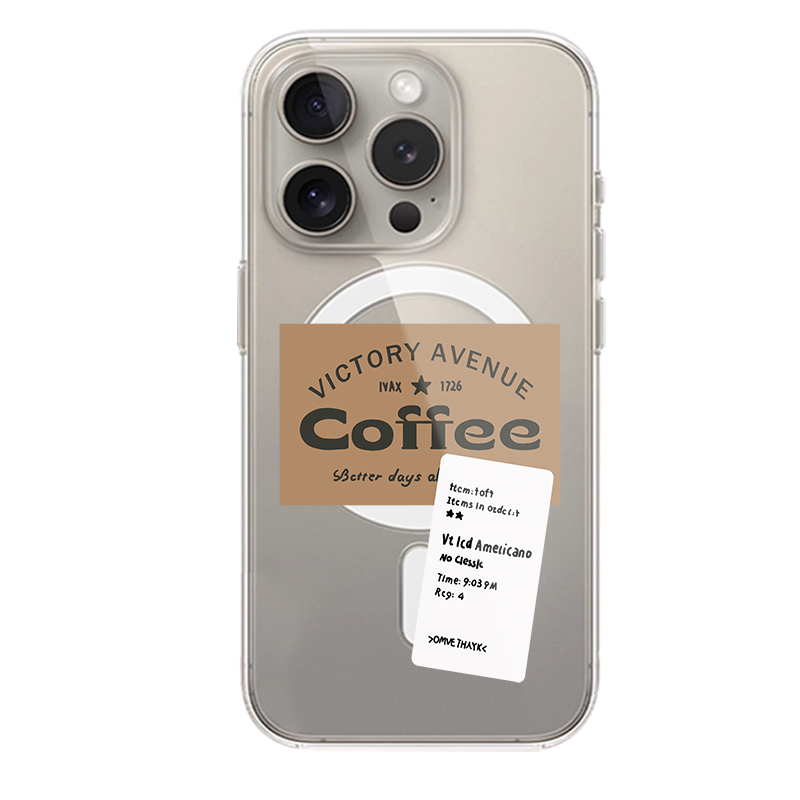 

Чехол для телефона Victory Charge, Sc Magnetic Shell-Clear-SQ Coffee Sticker