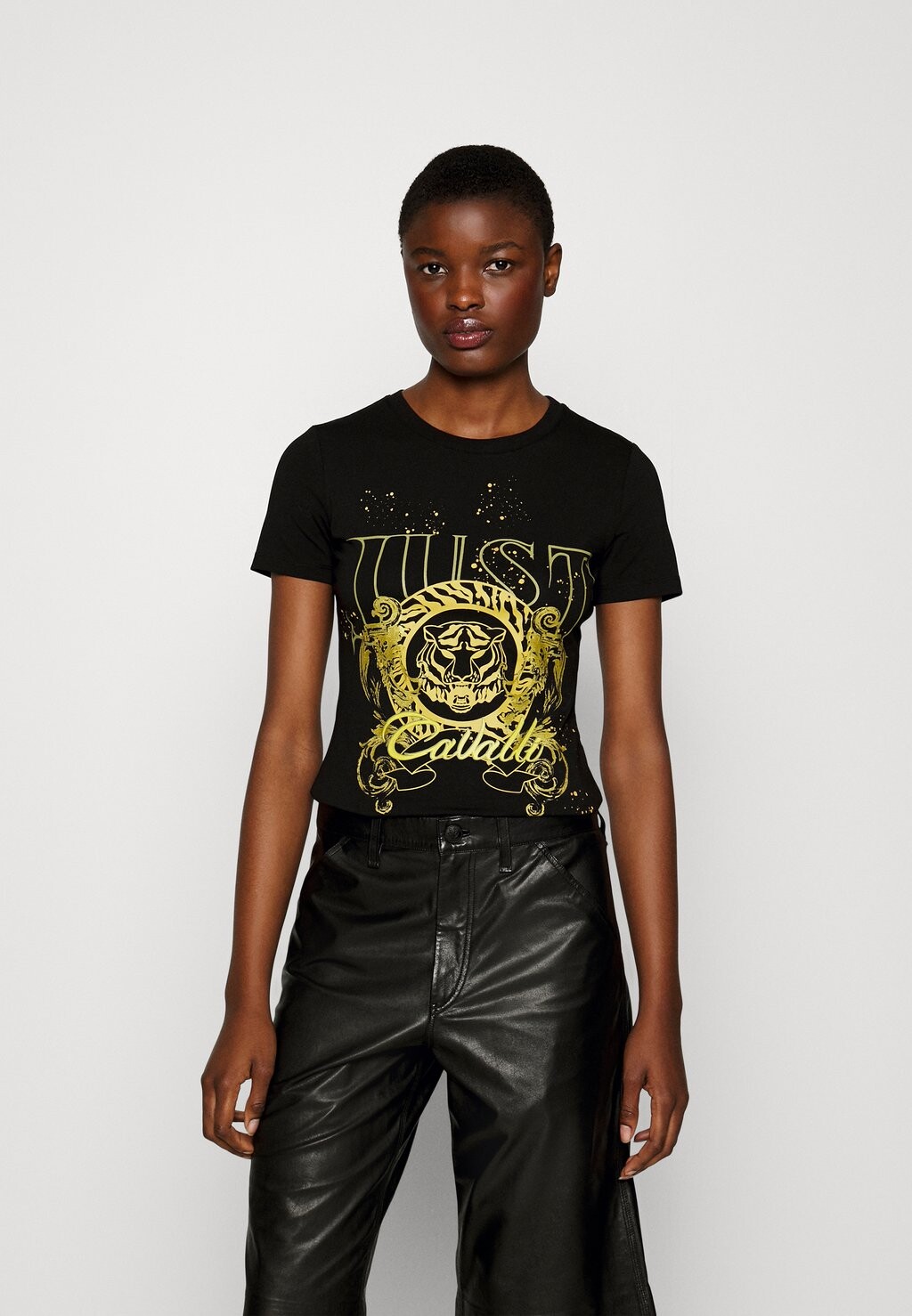 

Футболка с принтом Just Cavalli TIGER BLAZON, цвет black/gold-coloured