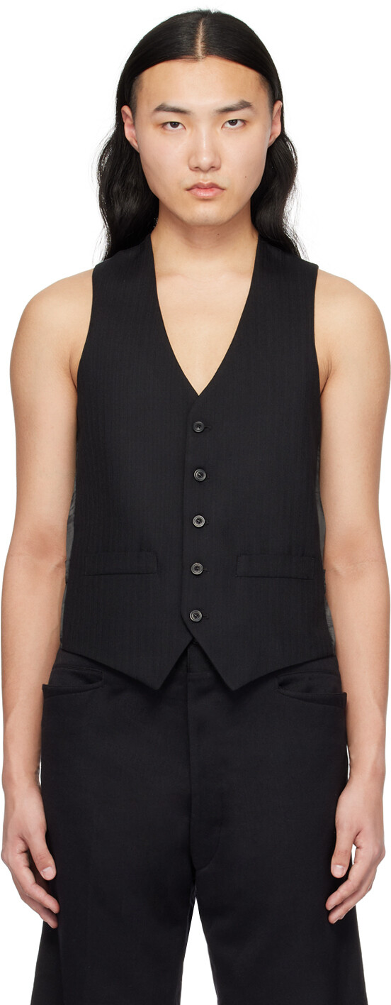 

Черный жилет со вставками Maison Margiela, цвет Black