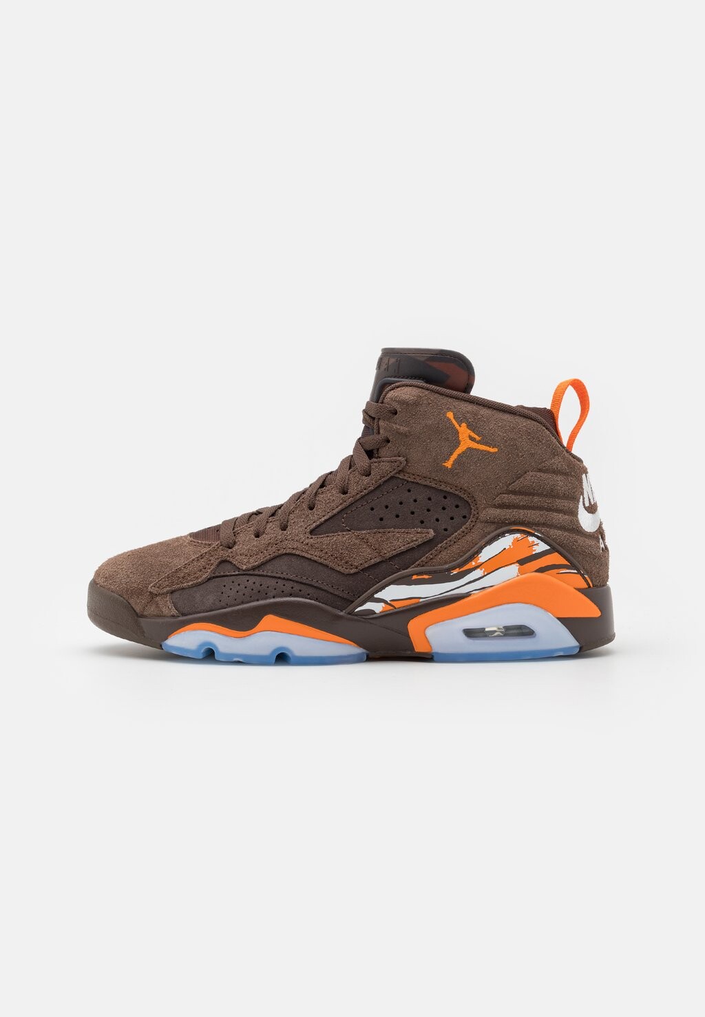 Кроссовки высокие JORDAN MVP, цвет track brown/magma orange/white