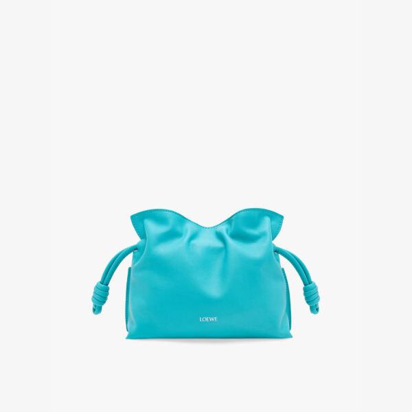 

Мини-Сумка-Клатч из кожи Flamenco Loewe, бирюзовый