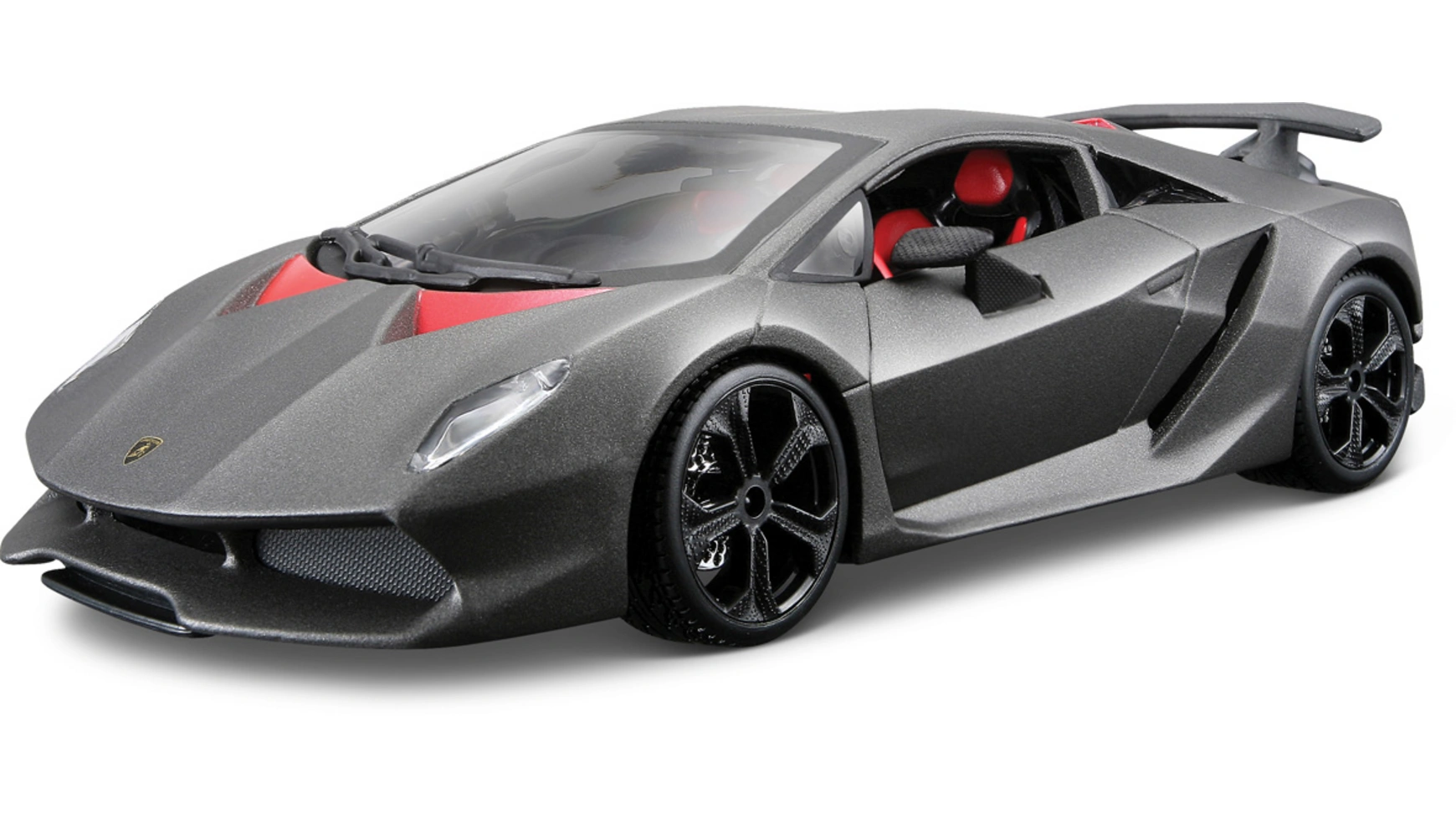 Bburago Lamborghini Sesto Elemento, серый металлик, 1:24 bburago 1 24 lamborghini sesto elemento simulation alloy car model collect gifts toy