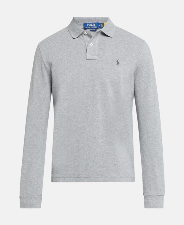 

Рубашка-поло с длинными рукавами Polo Ralph Lauren, цвет Medium Grey