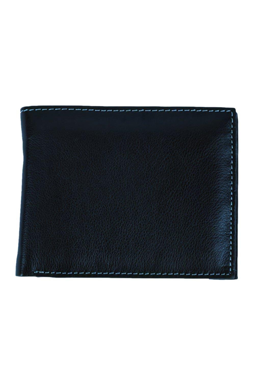 персонализированный кошелек для фотографии для женщин короткий кошелек тройного сложения из искусственной кожи женский кошелек в подаро Кошелек Mark Trifold с карманом для монет Eastern Counties Leather, темно-синий