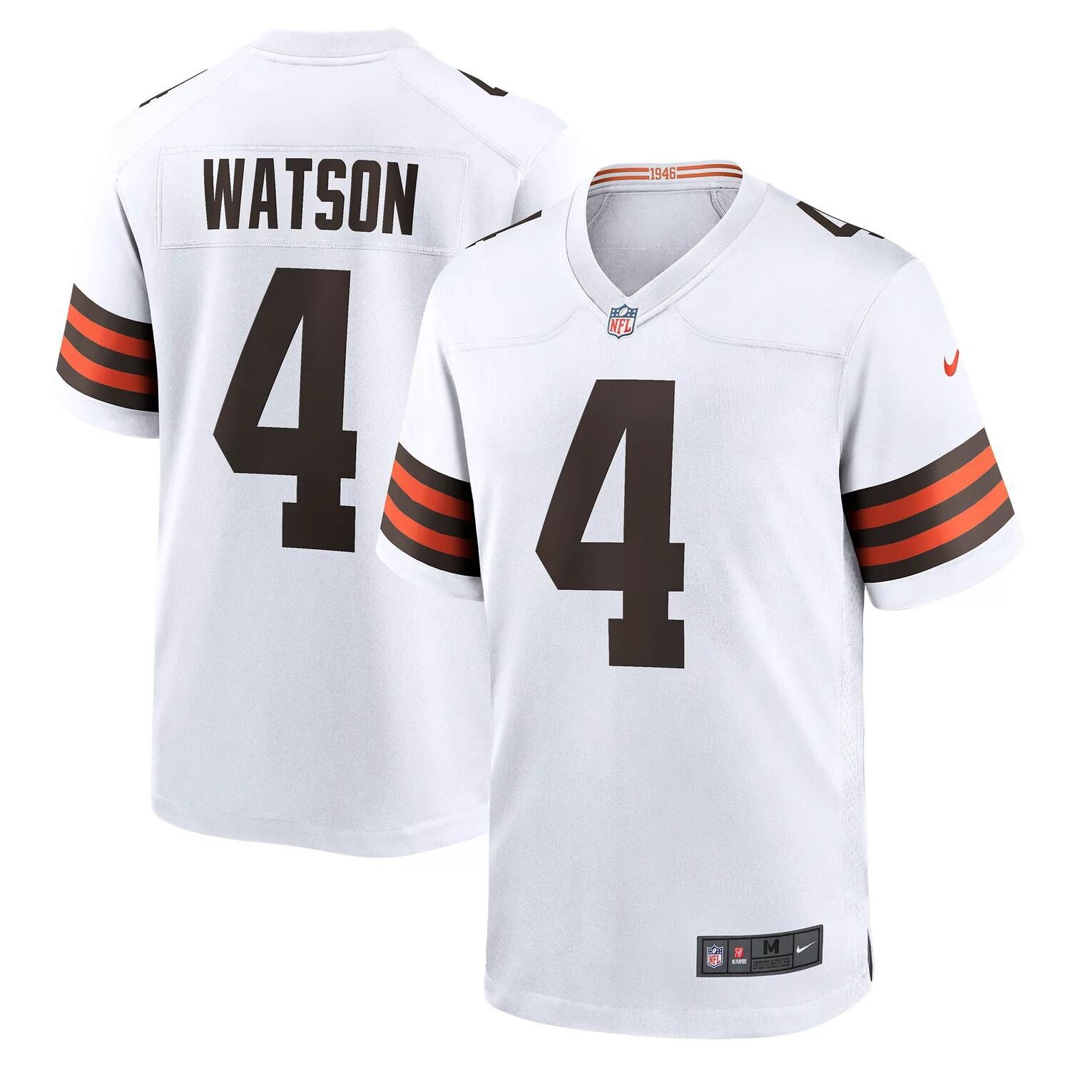 

Мужское белое игровое джерси Deshaun Watson Cleveland Browns Nike, Белый