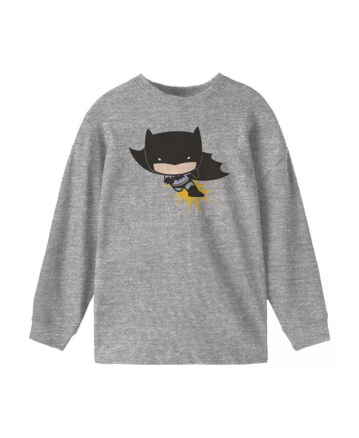 

Серая рубашка с длинными рукавами для мальчиков Batman Chibi Batman Batman Dc Comics, черный