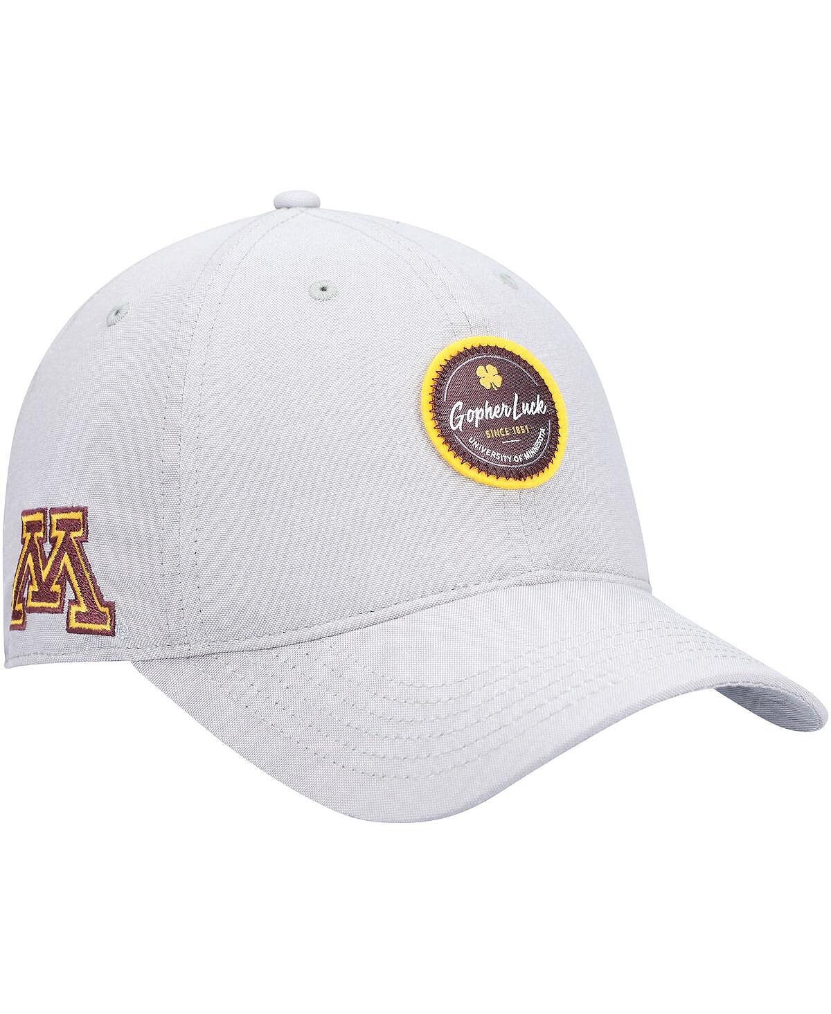 

Мужская серая регулируемая шляпа Minnesota Golden Gophers Oxford Circle Black Clover