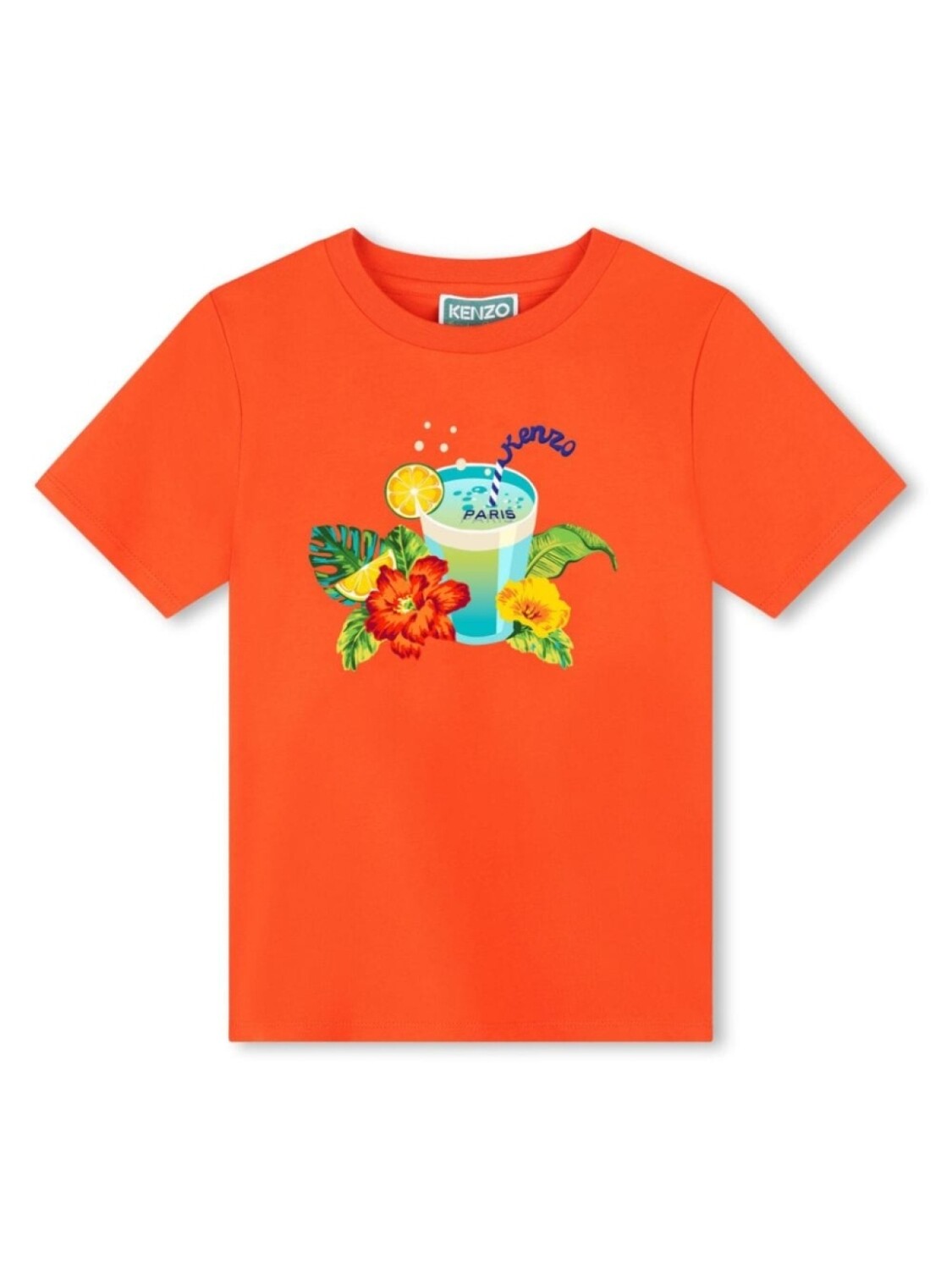 

Kenzo Kids футболка из органического хлопка с графичным принтом, оранжевый