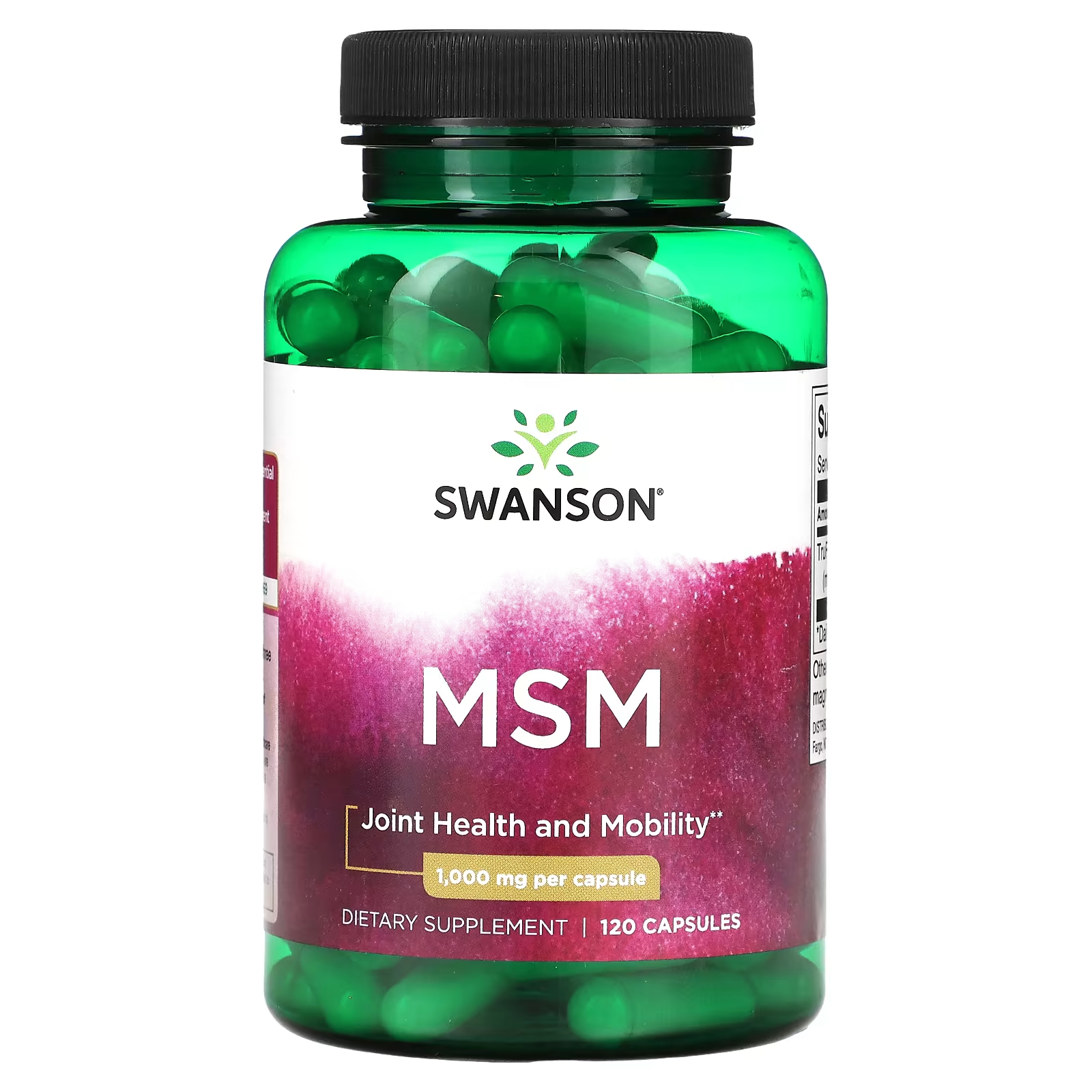 Пищевая добавка Swanson МСМ, 120 капсул пищевая добавка swanson глюкозамин хондроитин и мсм