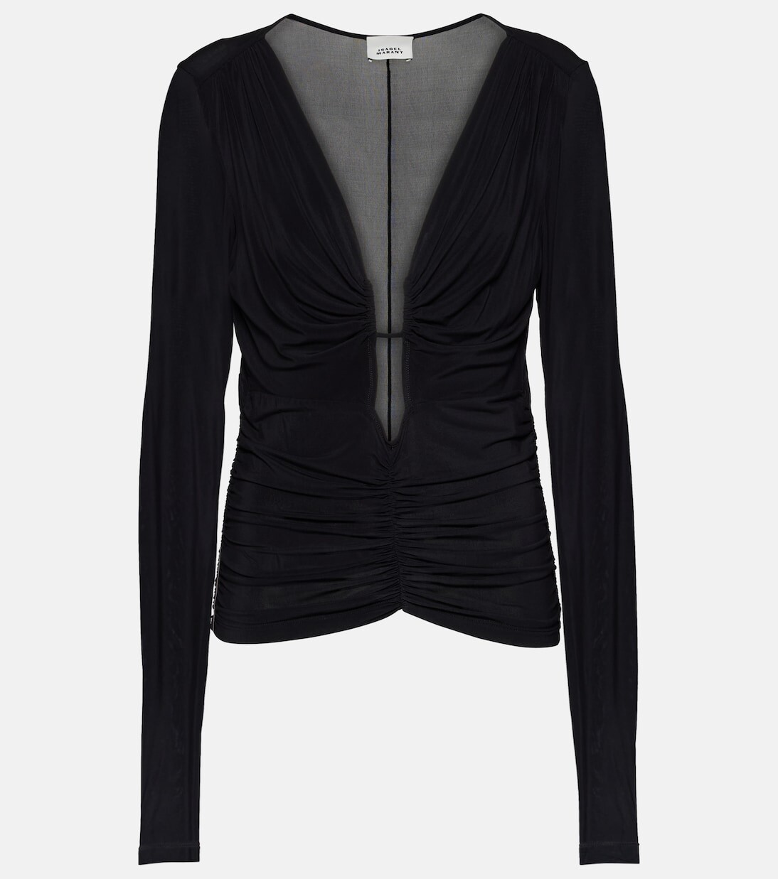 

Топ laura из джерси со сборками Isabel Marant, черный