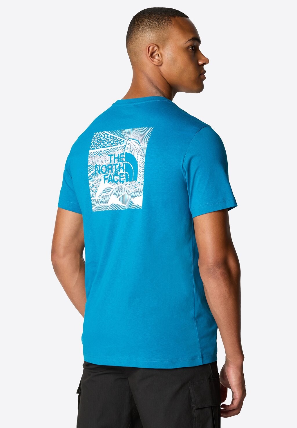 

Футболка с принтом Box Celebration The North Face, цвет adriatic blue