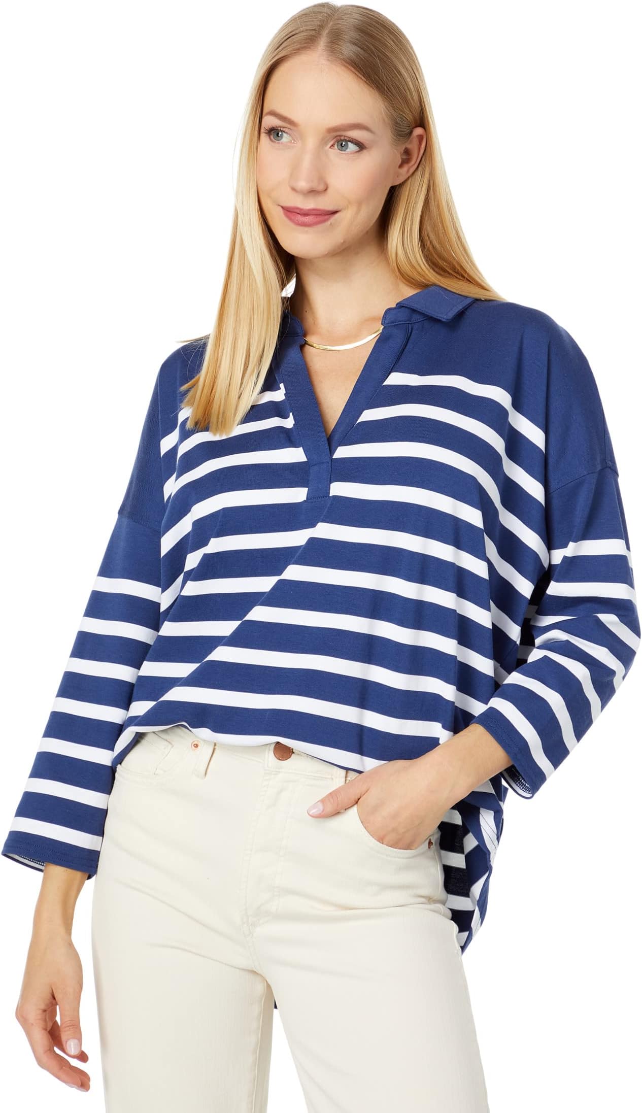 

Полосатая футболка Делюкс Vineyard Vines, цвет Stripe/Blue/White