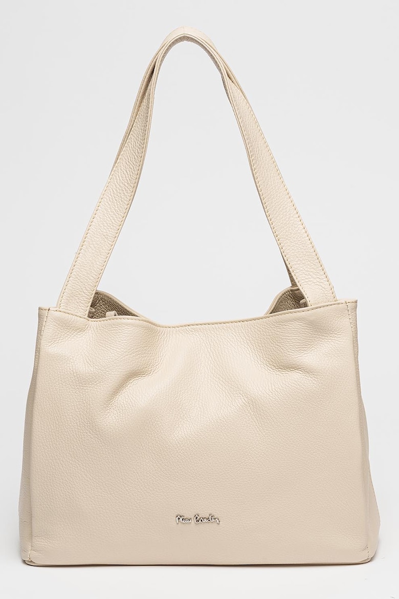 

Кожаная сумка с логотипом Pierre Cardin, белый