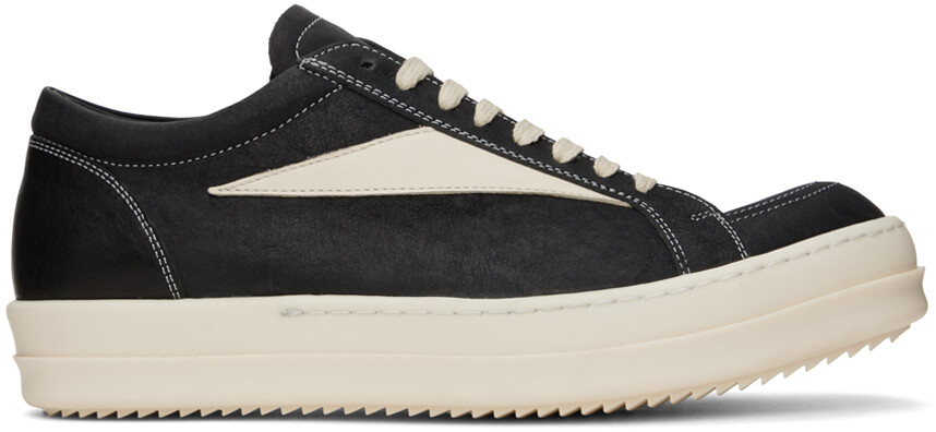 

Черные винтажные кроссовки Rick Owens, цвет Black/Milk/Milk