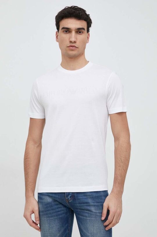 

Хлопковая футболка Emporio Armani, белый