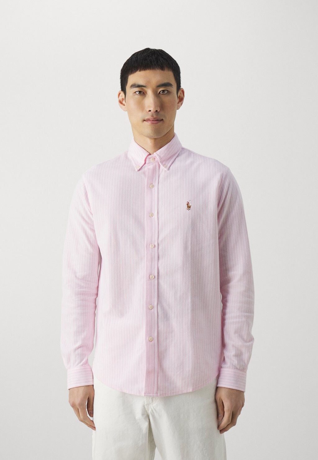 

Рубашка LONG SLEEVE Polo Ralph Lauren, цвет carmel pink/white