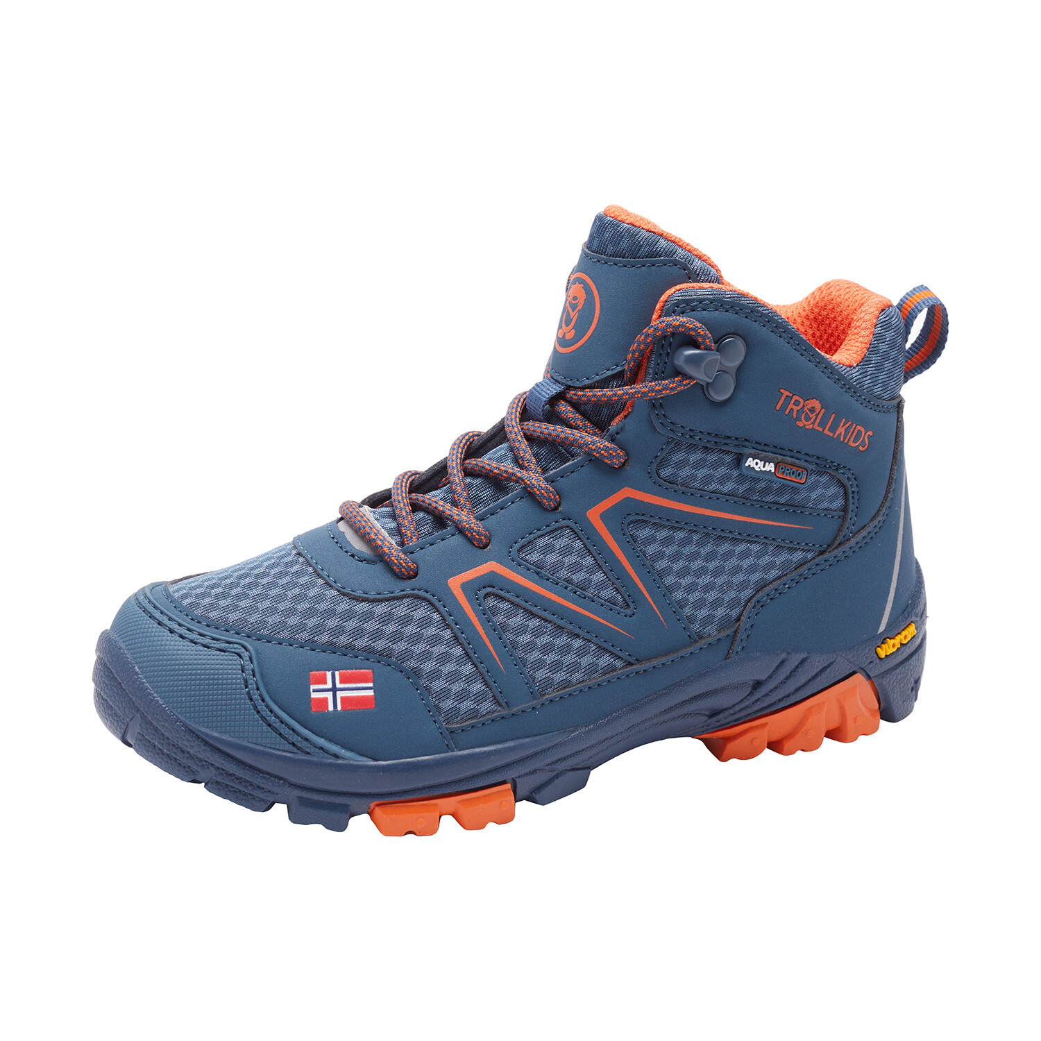 

Кроссовки Trollkids SKARVAN Mid, цвет Mystik Blau / Orange
