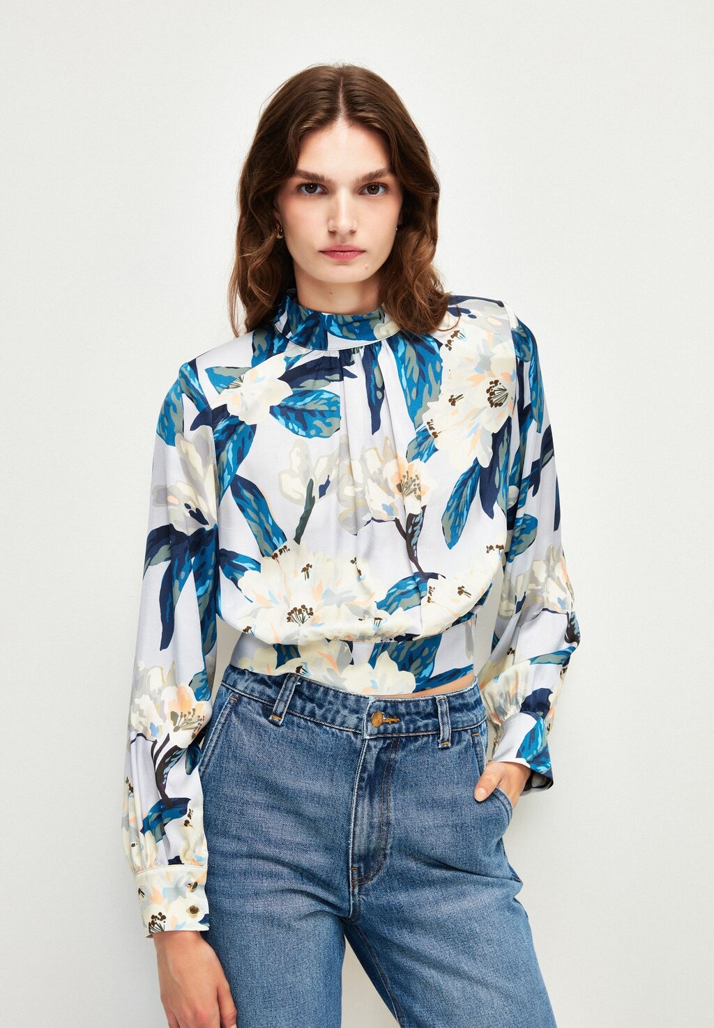 

Блузка BACK TIED PATTERNED adL, цвет printed blue