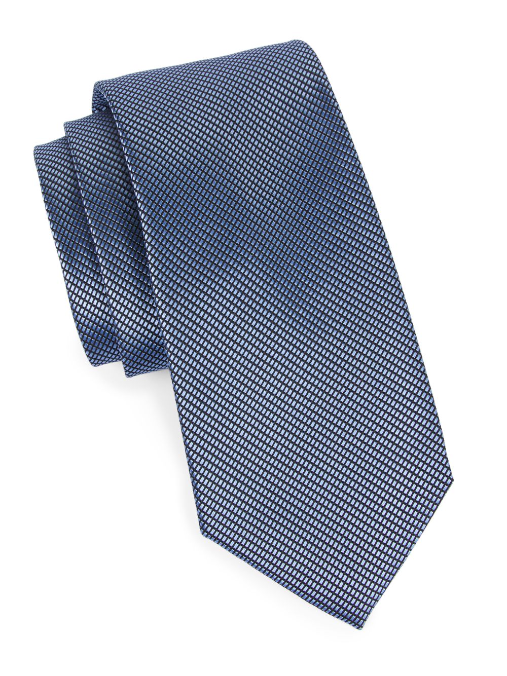 Фактурный шелковый галстук Isaia, синий