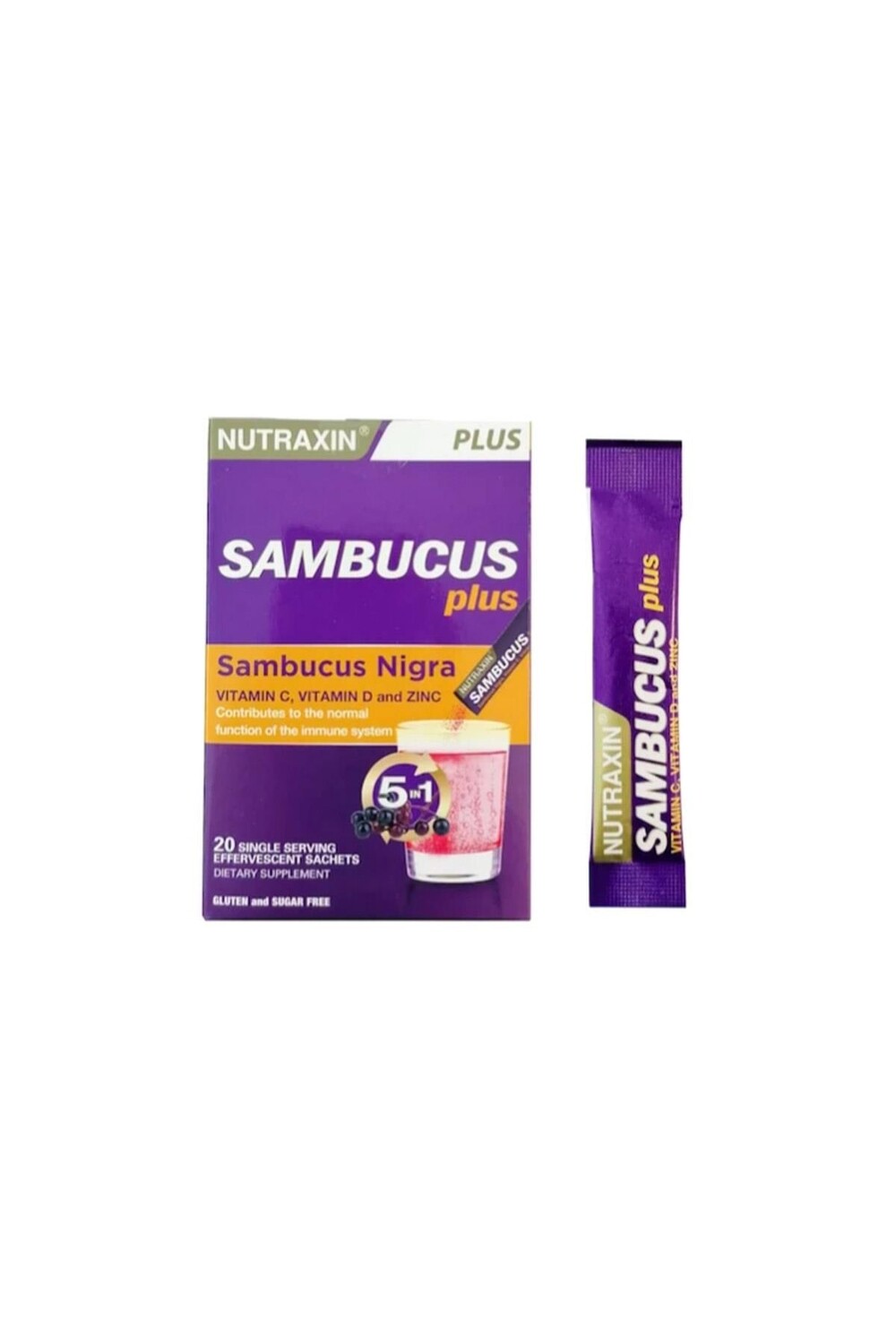 

Nutraxin Sambucus Plus Nigra 20 шипучих пакетиков -va691