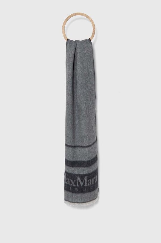 

Шерстяной шарф Max Mara Leisure, серый
