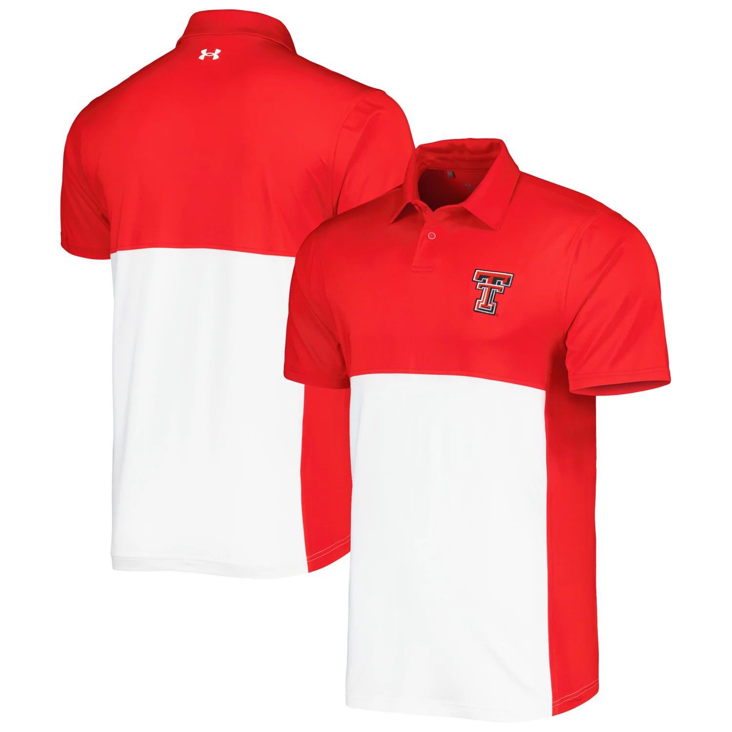 Мужская красно-белая футболка Texas Tech Red Raiders зеленая рубашка-поло Performance Polo Under Armour