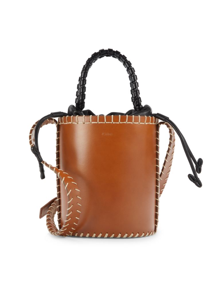 Кожаная двусторонняя сумка-мешок Chloé, коричневый
