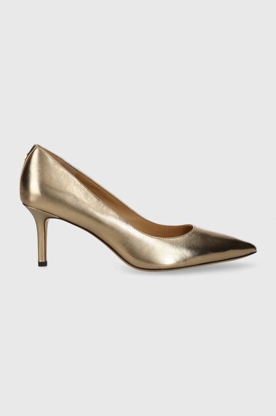 Кожаные туфли на каблуке Lanette Lauren Ralph Lauren, золото