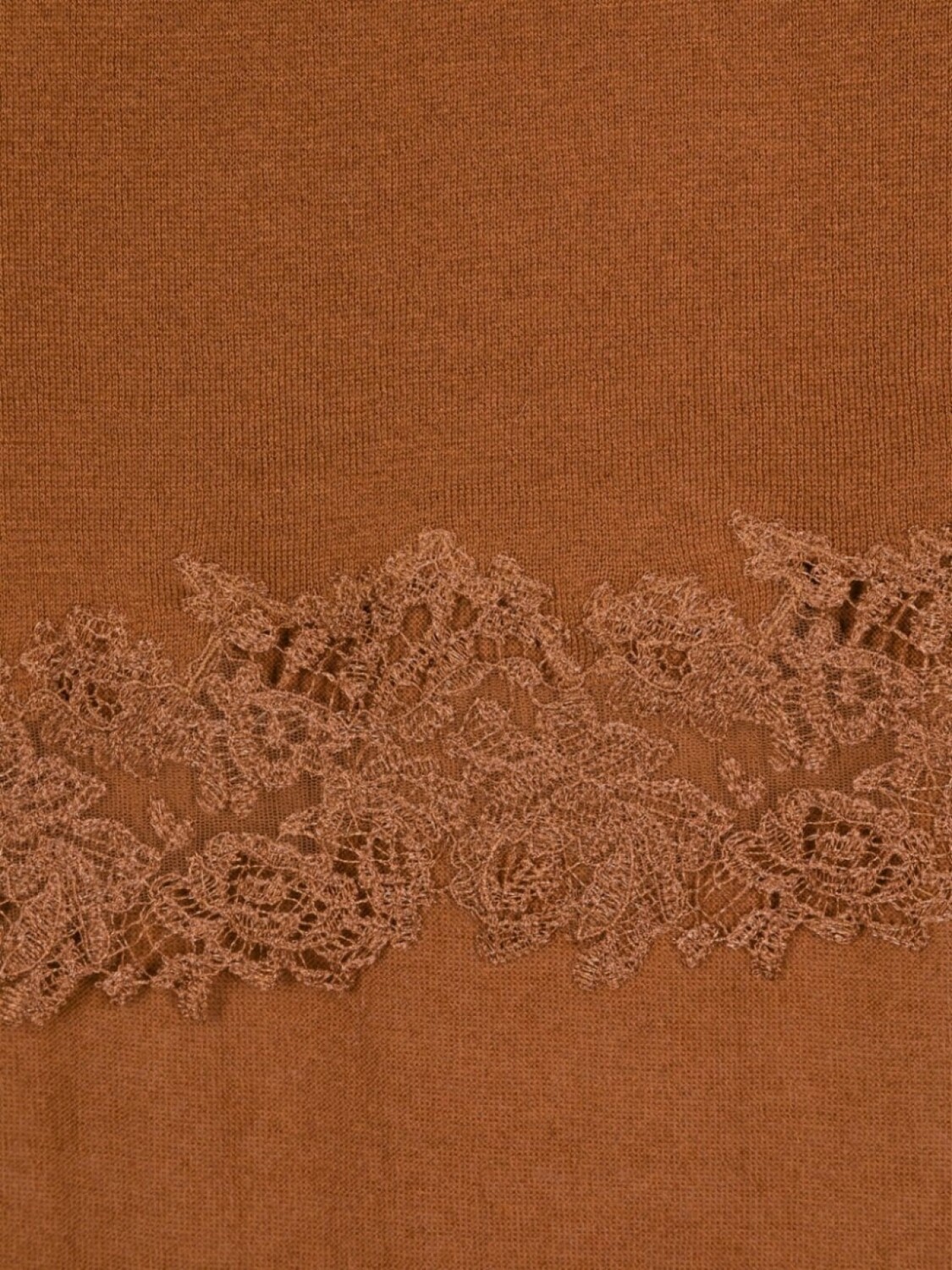 

Ermanno Scervino шарф с кружевной аппликацией, коричневый