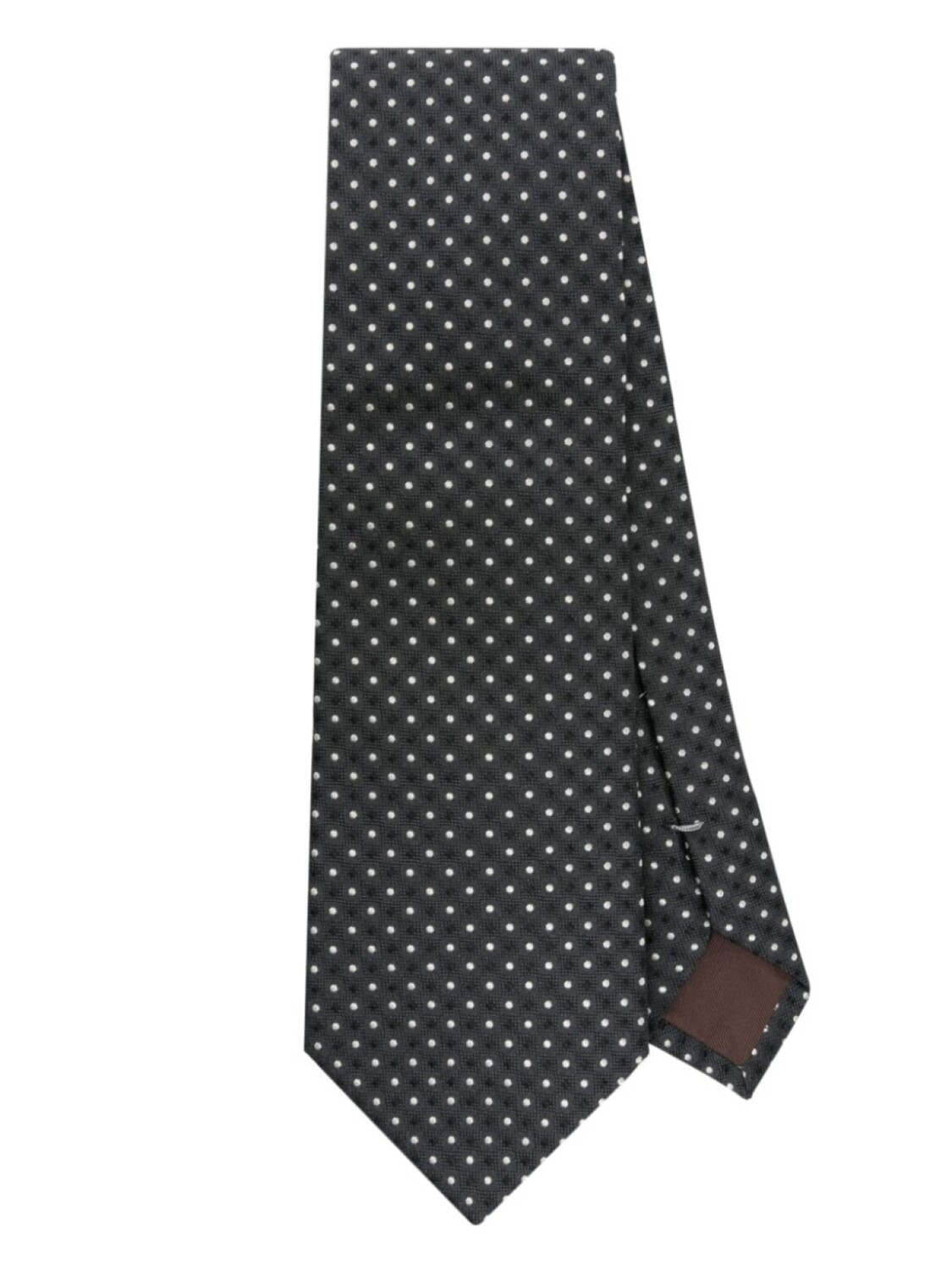 

Canali жаккардовый галстук в горох, серый